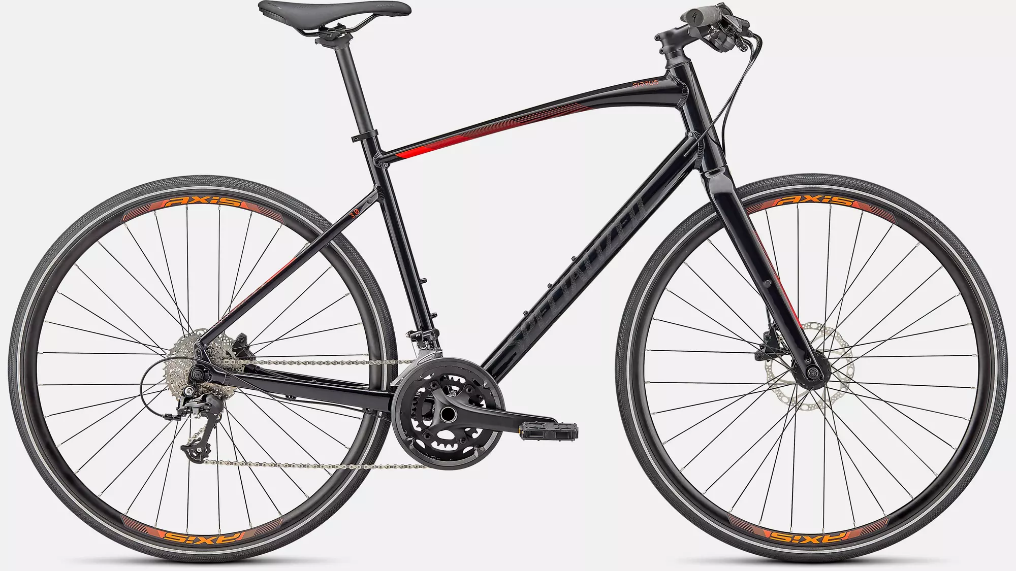 Package 13: Sirrus 3.0 Black/Red X-Small Bike